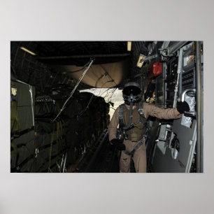 Container Delivery System bundles exit a C-17 Poster