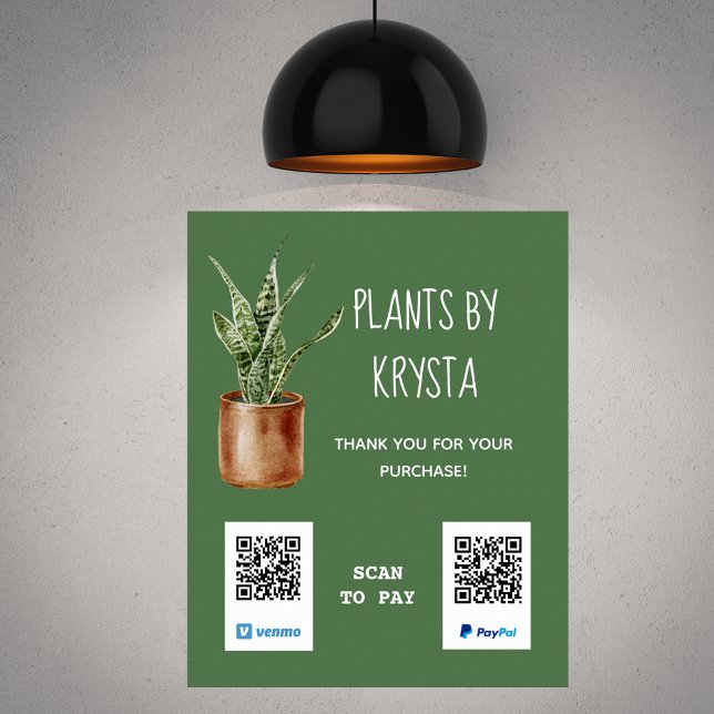 Container Plant Customisable QR Code Payment  Poster (Creator Uploaded)