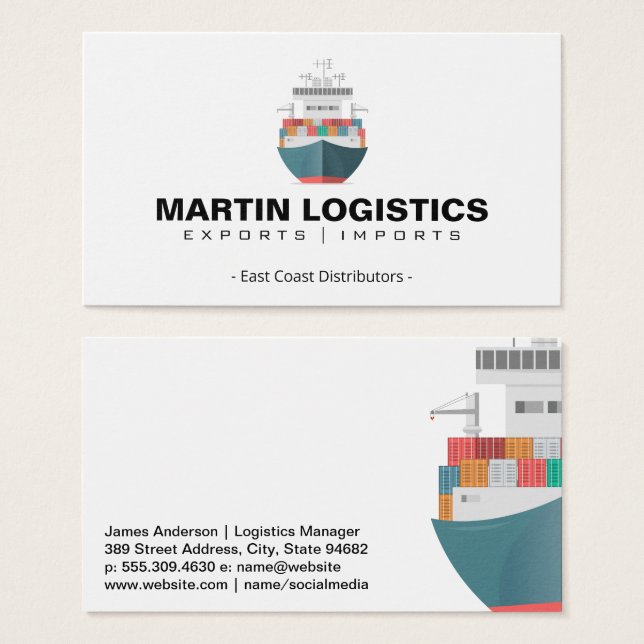Container Ship | Logistics (Front & Back)