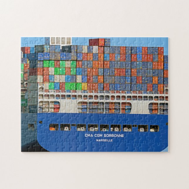 Container Ship Marseille Jigsaw Puzzle (Horizontal)