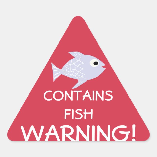 Contains Fish Allergy Alert Stickers (Front)