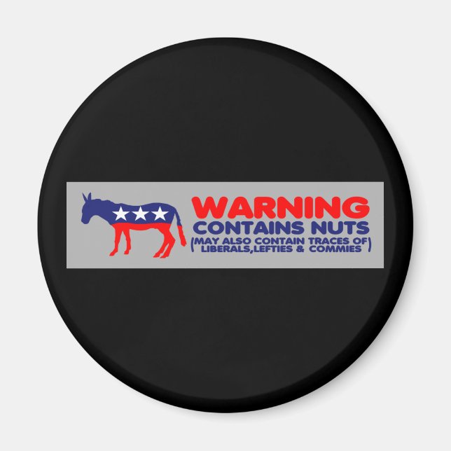 Contains nuts anti liberal magnet (Front)