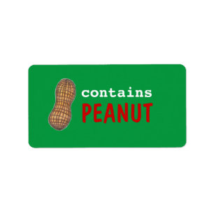 Contains Peanut Label - for Christmas treats