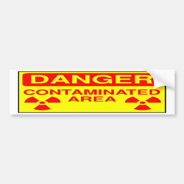 Contaminated Area Bumper Sticker (Front)
