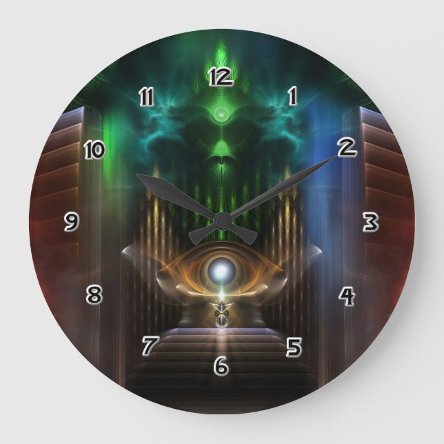 Contemplating Oz Fractal Art Clock (Front)