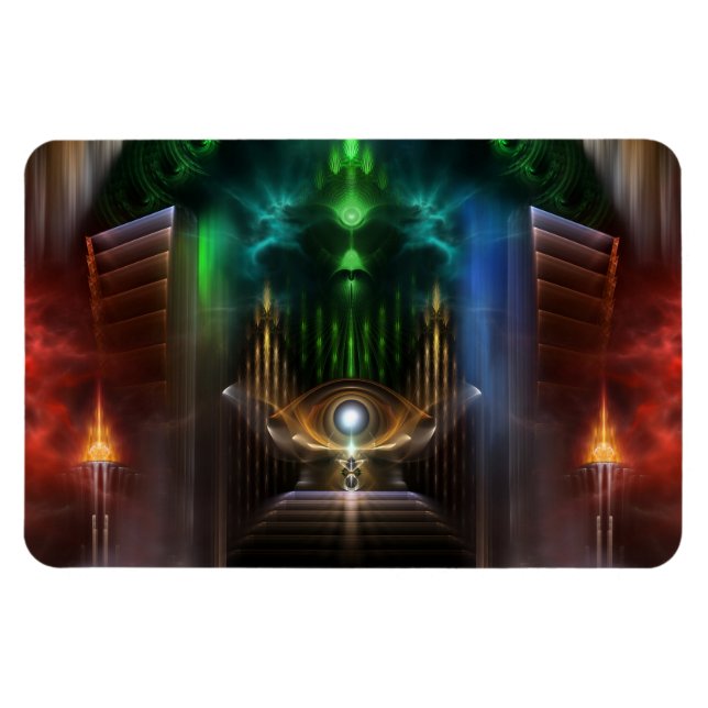 Contemplating Oz Fractal Art Flexible Magnet (Horizontal)