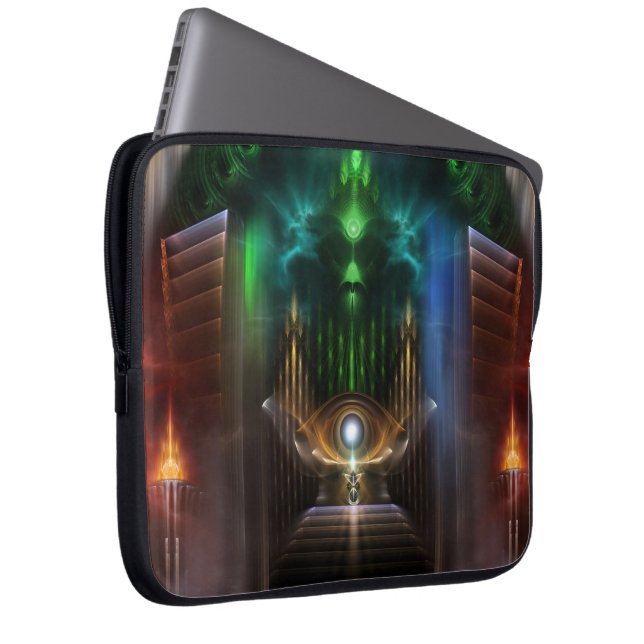Contemplating Oz Fractal Art Laptop Sleeve (Front Right)