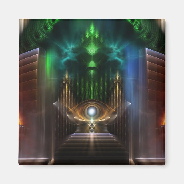 Contemplating Oz Fractal Art Magnet (Front)