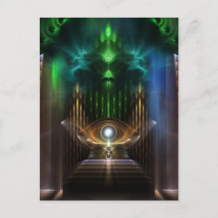 Contemplating Oz Fractal Art Postcard