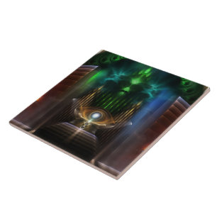 Contemplating Oz Fractal Art Tile
