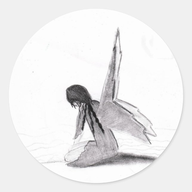 Contemplation Classic Round Sticker (Front)