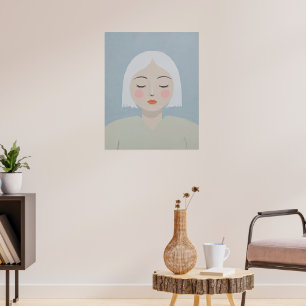 Contemplation - Minimalist Portrait Poster