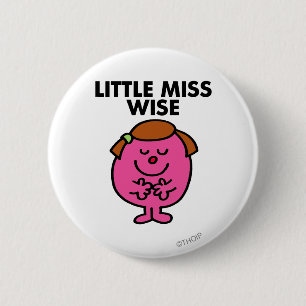 Contemplative Little Miss Wise 6 Cm Round Badge