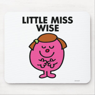 Contemplative Little Miss Wise Mouse Pad