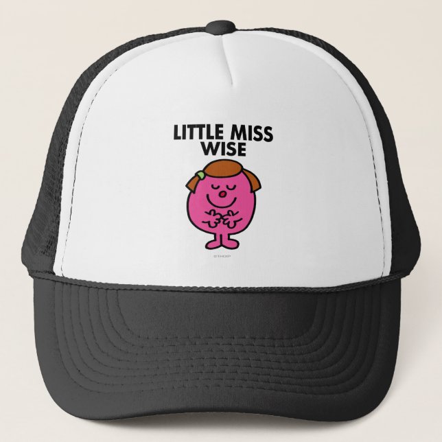 Contemplative Little Miss Wise Trucker Hat (Front)