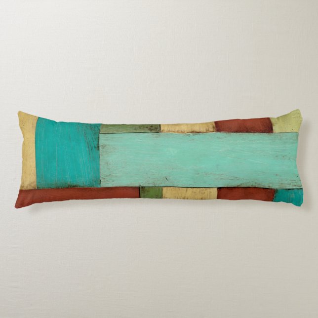 Contempoary Coastal Multicolored Painting Body Cushion (Front)