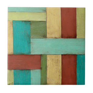 Contempoary Coastal Multicolored Painting Ceramic Tile