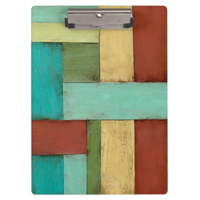 Contempoary Coastal Multicolored Painting Clipboard (Front)