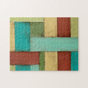 Contempoary Coastal Multicolored Painting Jigsaw Puzzle