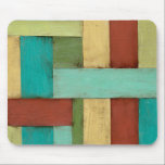 Contempoary Coastal Multicolored Painting Mouse Pad<br><div class="desc">Aqua,  green,  red and yellow meet in an explosion of colour reminiscent of a pattern on a beach deck. Hanging this contemporary coastal painting on your wall may entice you to take that vacation you've been putting off! Makes a great gift for anyone in need of a beach getaway.</div>