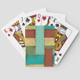 Contempoary Coastal Multicolored Painting Playing Cards