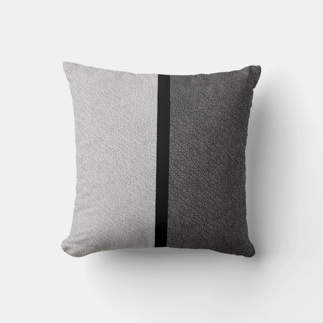 Contemporary 2 Tone Textured Design with Stripe Cushion (Front)