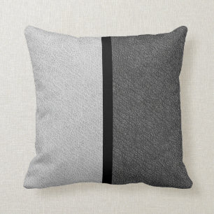 Contemporary 2 Tone Textured Design with Stripe Cushion