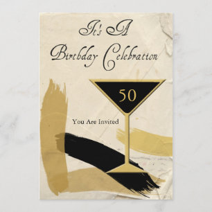 Contemporary 50th Birthday Party Invitations