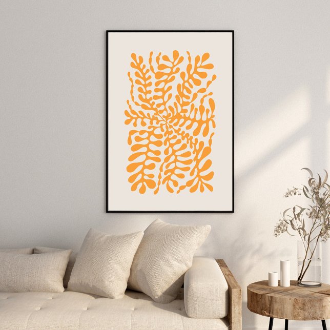 Contemporary Abstract Amber Geometric Art Poster (Creator Uploaded)