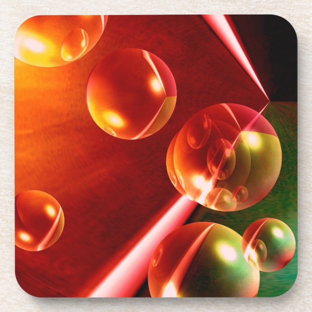 Contemporary Abstract Artwork by Serdar Hizli Coaster (Front)