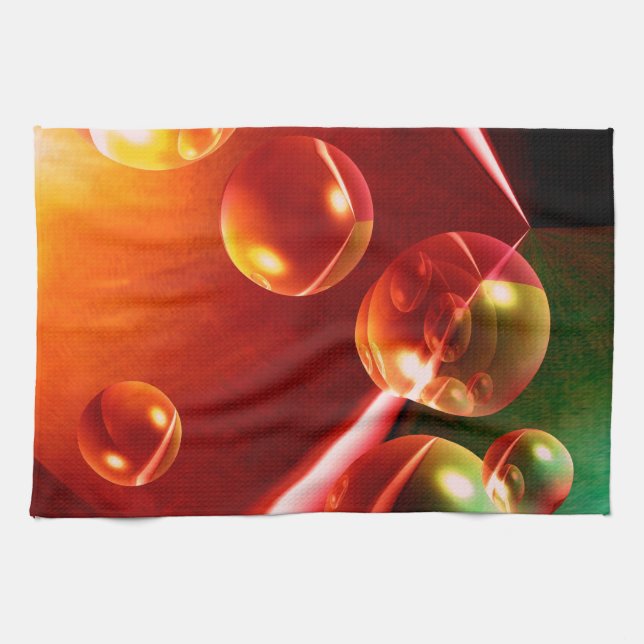 Contemporary Abstract Artwork by Serdar Hizli Tea Towel (Horizontal)