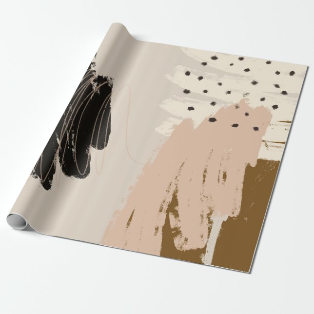 Contemporary abstract artwork,  decorative backgro wrapping paper (Unrolled)