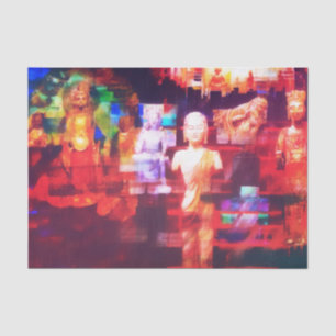 Contemporary Abstract Buddha Meditation Art Tissue Paper