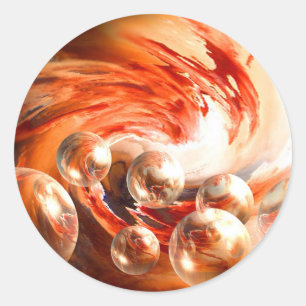 Contemporary Abstract Classic Round Sticker