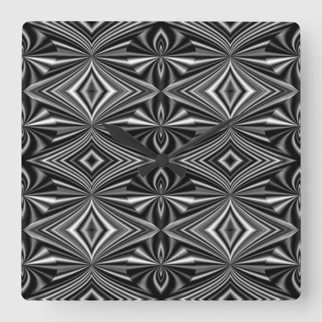 Contemporary Abstract Design Square Wall Clock (Front)