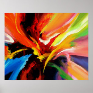 Contemporary Abstract Energy Painting Poster