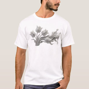 Contemporary ABSTRACT FLOWER Art Composition T-Shirt