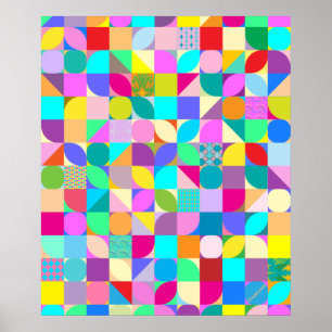 Contemporary Abstract Geometric Art Poster
