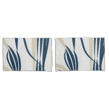 Contemporary Abstract Navy & Beige - Stylish
