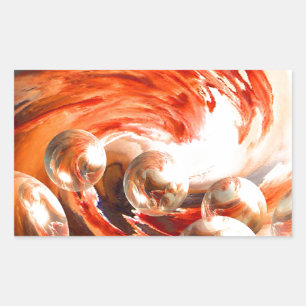 Contemporary Abstract Rectangular Sticker