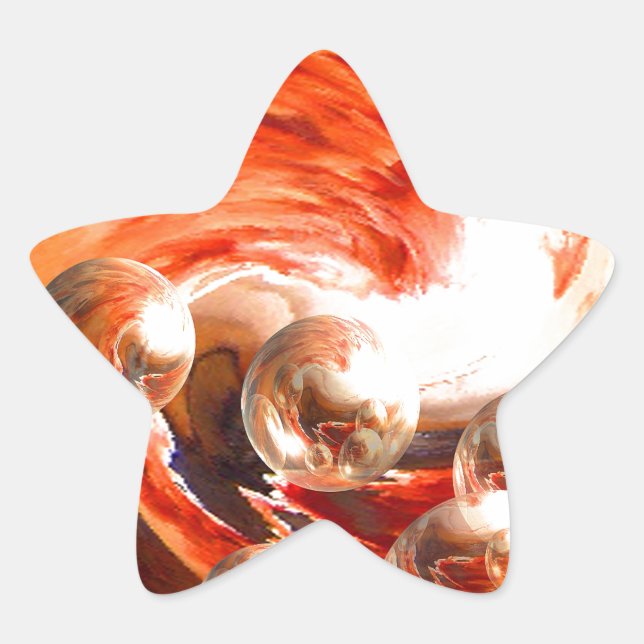 Contemporary Abstract Star Sticker (Front)