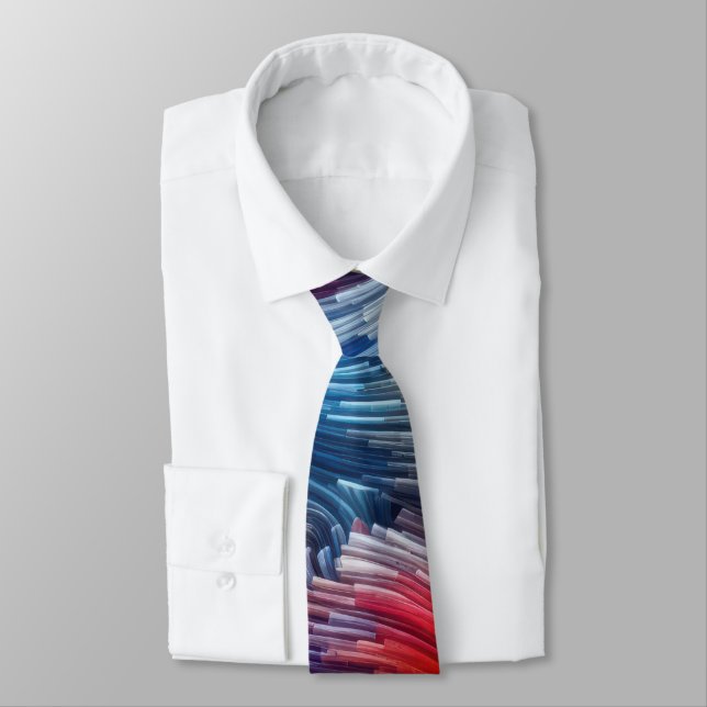 Contemporary Abstract Swirl Spectrum Tie (Tied)