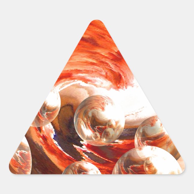 Contemporary Abstract Triangle Sticker (Front)