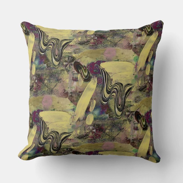 Contemporary Abstracts Throw Pillow (Front)