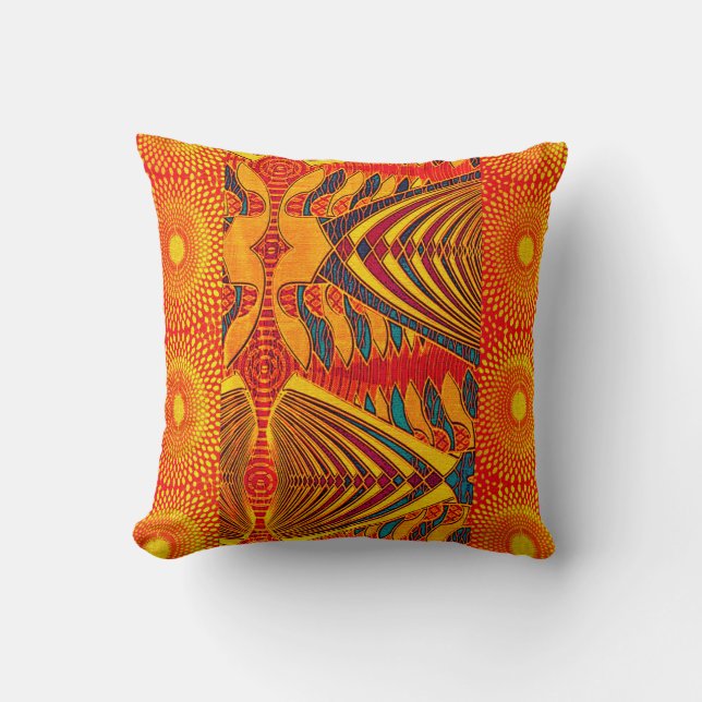 Contemporary African  Print Cushion (Front)