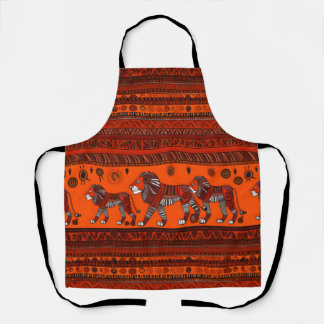 Contemporary African Stylish Lions Apron