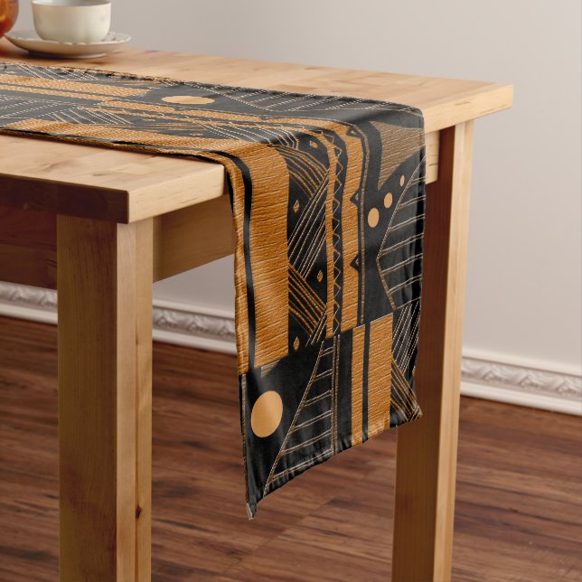 Contemporary Afrocentric Design Short Table Runner (In Situ)
