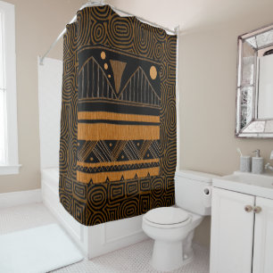 Contemporary Afrocentric Design Shower Curtain