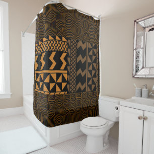 Contemporary Afrocentric Design Shower Curtain