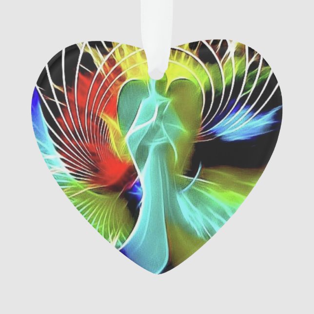 Contemporary Angel Acrylic Ornament (Front)